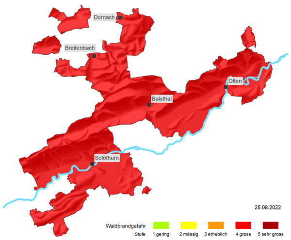 Waldbrandgefahr gross weiterhin
